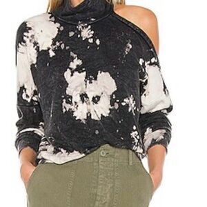 LA made Black and White Tie-Dye Sweatshirt